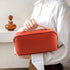 Large Capacity Travel Cosmetic Storage Bag with Handle, Portable Zipper Toiletry Bag for Women and Girls