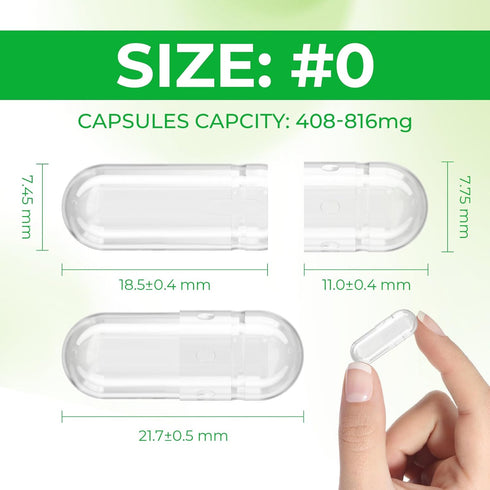 Empty Capsules Size 0 - Vegan Capsules Empty - Empty Pill Capsules (100 Count) with 2 Micro Lab Spoons for Capsule Filling Kit - Veggie Capsules Empty for DIY Your Own Supplements