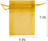 100 Count Gift Organza Bags Gold Drawstring 5x7 Inch for Baby Shower, Christmas, Birthday Party Favors