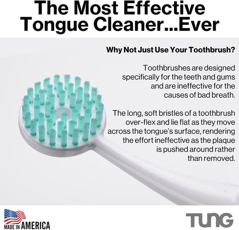 Tung Tongue Gel - Fresh Mint Cleaning Paste for Bad Breath, Halitosis, Mouth Odor Eliminator, 4 Pack