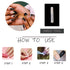 MISUD Medium Coffin Press on Nails, Goth Black Flame Fake Nails, Matte Glue on French Tip Acrylic Nails, 24 pcs