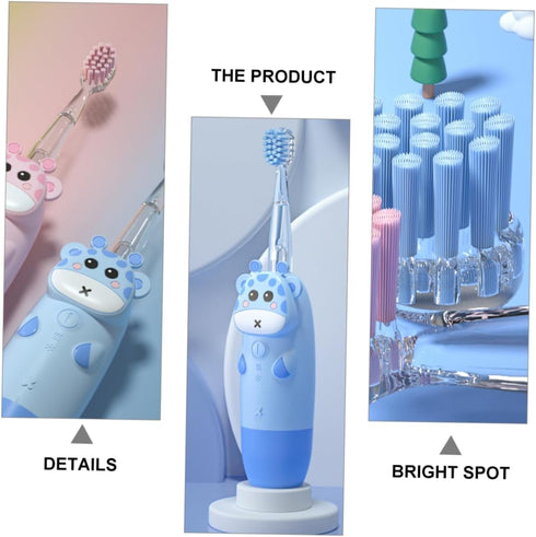 Sonic Electric Toothbrush with Frequency Soft Bristles for Sensitive Gums Ergonomic Handle Non Rechargeable Cleaning