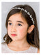 SWEETV Silver Flower Girl Headpiece for Wedding, Crystal Baby Girl Headband Flower Crown for Birthday
