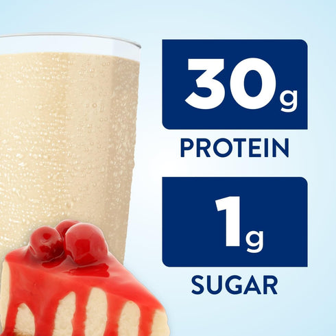 Ensure Max Protein Nutrition Shake, 30g Protein, 1g Sugar, High Protein Shake, Cherry Cheesecake, 11 fl oz (Pack of 12)