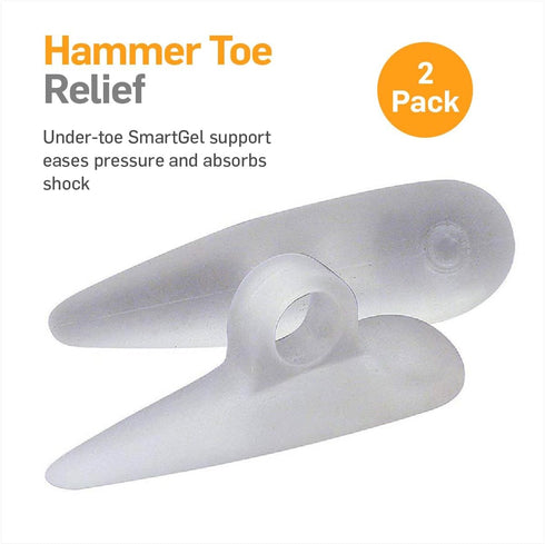 NatraCure Gel Hammer Toe Crest Pads (Left/Right) - 1 Pair for Mallet Toes and Overlapping Toes