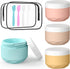 Travel Containers for Toiletries, TSA Approved Silicone Cream Jars with Leak-proof Travel Accessories