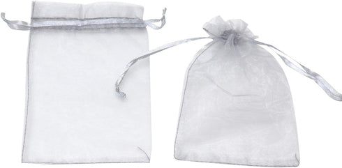 100Pcs Organza Bags with Drawstring, 4x6 Inches Small Mesh Jewelry Candy Pouches for Wedding Party Christmas Favor