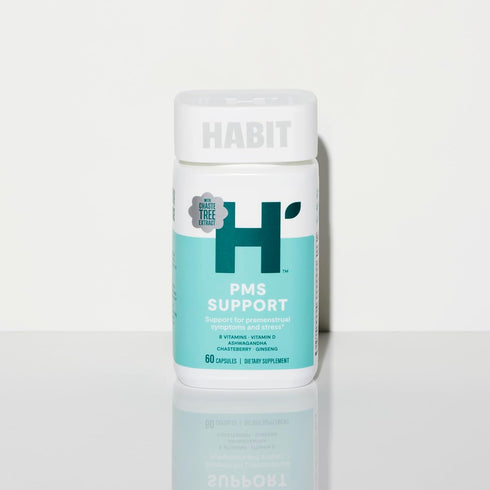 HABIT PMS Support Supplement for Women - 60 Capsules for Hormone Balance & Mood Support, Non-GMO.