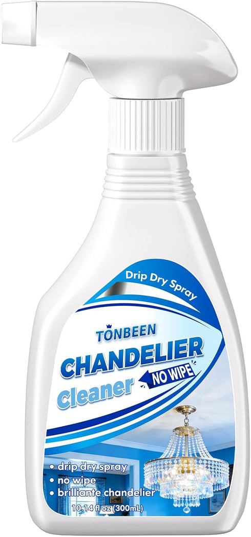 TONBEEN Chandelier Cleaner Drip Dry Spray, No Wipe Formula for Crystal Chandeliers, Streak-Free
