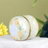 Body Powder Puff and Container, Portable Empty Powder Case for Baby Women's Loose Dusting Powder, Yellow Flower
