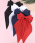 Wecoe 4pcs Big Hair Bows for Women, Cute Large Satin Hair Barrettes in White, Black, Navy Blue, Red