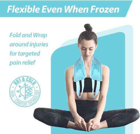 NEWGO Ice Pack for Neck Pain Relief, 24.8" x 4.13", FSA or HSA Neck Ice Pack Wrap for Cervical Pain