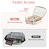 PACKISM Floral Texture Lace TSA Approved Toiletry Bag - 180° Large Opening Clear Makeup Bags for Traveling, Beige