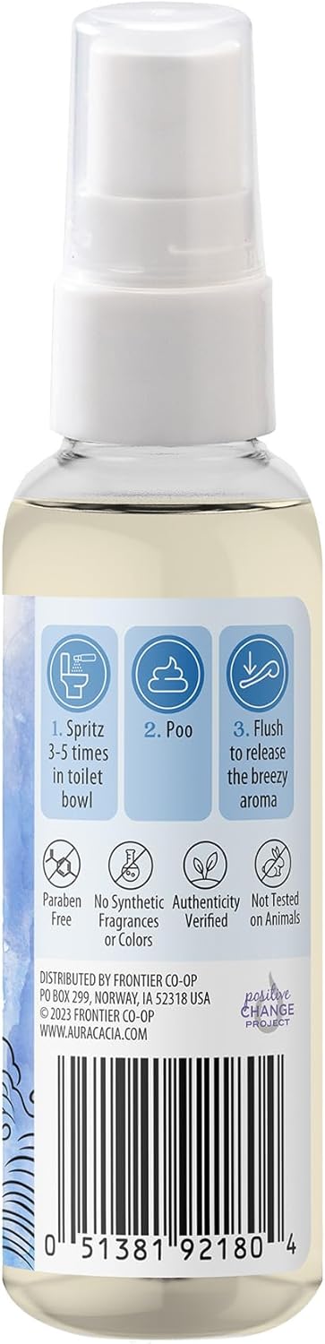 Aura Cacia Ocean Air Toilet Spray, 2 Fl. Oz.