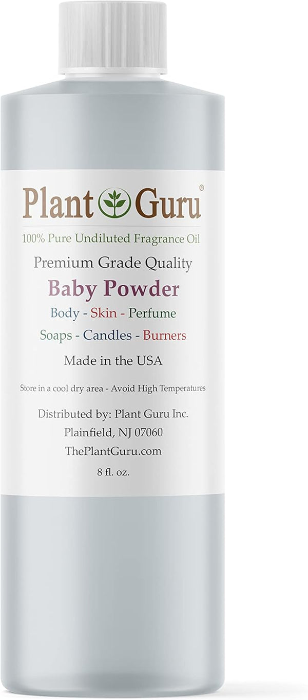 Baby Powder Fragrance Oil 8 fl. oz. Scented Oil for Candles, DIY Soap Making, Bath Bombs, Body Butters, Aromatherapy.