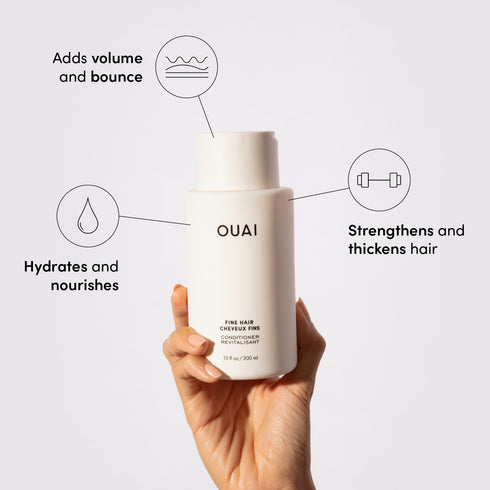OUAI Fine Hair Conditioner - Volumizing Conditioner for Fine Hair, 10 Oz, Free from Parabens and Sulfates