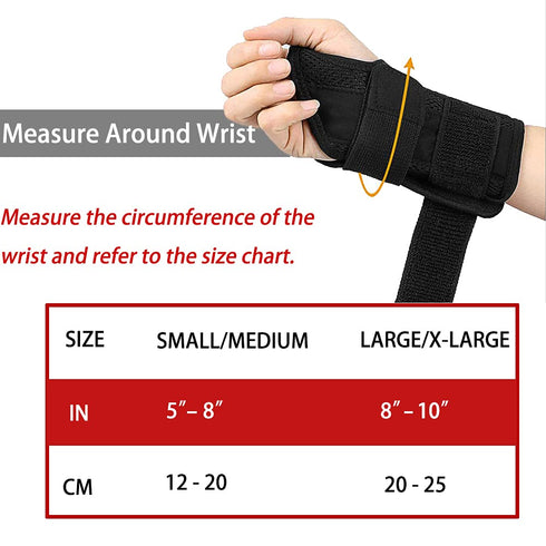 NuCamper Wrist Brace for Carpal Tunnel - Right Left Hand Support with Adjustable Straps for Pain Relief