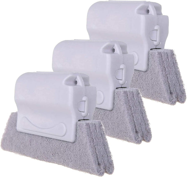 Groove Gap Cloth Window Door Track Cleaning Brush, 3PCS in Beige/Gray/Blue (Random Color)