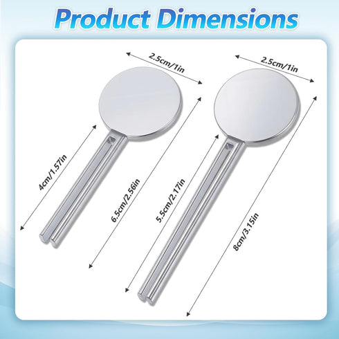 Mabor 2Pcs Toothpaste Tube Squeezer, Round Stainless Steel Metal Toothpaste Key Squeezer Roller Tube Wringer Dispenser