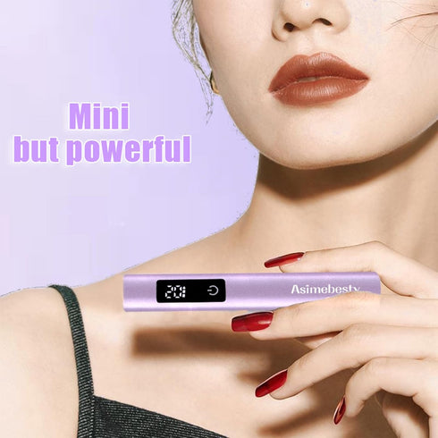 Mini UV Light for Gel Nails, Handheld Nail Lamp with Stand, Portable Cordless UV Nail Dryer Light, Violet