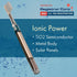3 Ionic Toothbrush, Solar Panels and TiO2 Semiconductor, 3 Row Honeycomb Bristle, Red