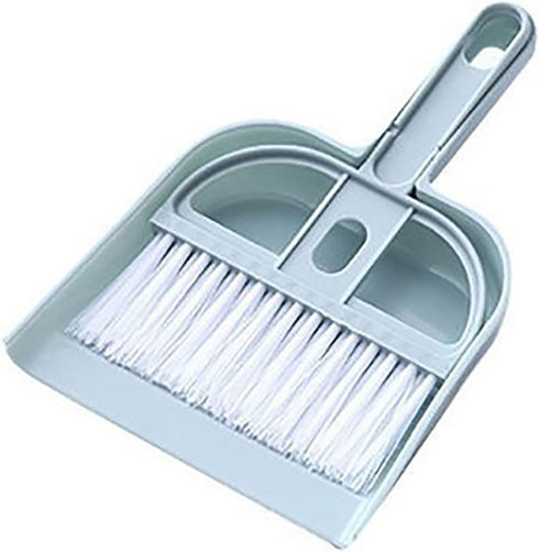 Mini Broom and Dustpan Set, Small PP Desktop Cleaning Brush Portable Handheld