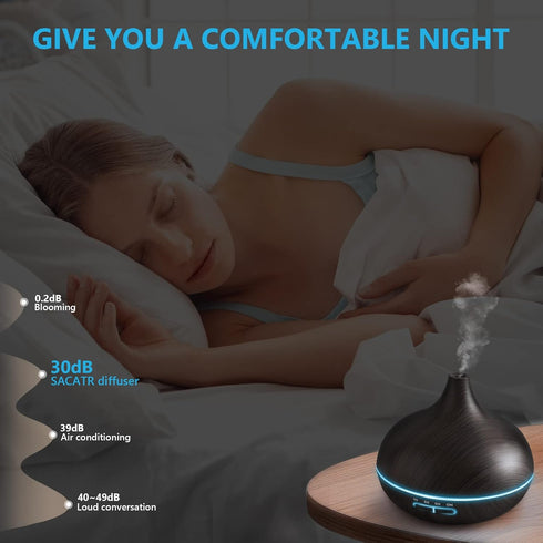 Diffusers for Essential Oils Large Room, 550ml with Remote Control, Ultrasonic Oil Diffuser with Timer