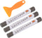 Wax Filler Stick, 3pcs Wooden Repair Wood Wax Fill Sticks with Spatula for Furniture Touch Up Kit (Ash Grey)