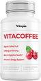 Vitacoffee Caffeine Pills - 60 Veggie Capsules - Coffee Fruit, Vitamin C, D, Zinc Gluconate - Energy, Memory, Focus,
