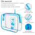 Lermende 2pcs Clear Toiletry Bag, TSA Approved Travel Bag, Quart Sized Makeup Cosmetic Bag for Women Men (Blue)