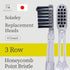 Ionic Toothbrush Replacement Brush Heads Refill, 4 Count -3 Row Honeycomb Point Bristle, Binchotan Charcoal and Silver Ions