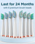 Rtauys M5 Sonic Electric Toothbrush for Adults, Rechargeable with 8 Brush Heads & Travel Case, 120 Days on 3 Hours