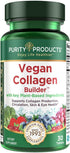 Vegan Collagen Builder - Organic Whole Foods Fruits + Veg, Silica, Lutein, Vitamin C, Biotin