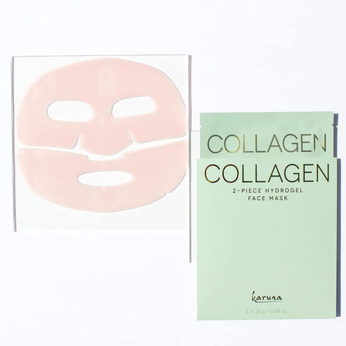 Karuna Skin COLLAGEN Face Mask Sheets, Hydrogel 2-Piece, Age-Defying, Hydrating, Rejuvenating Skin Care Essential