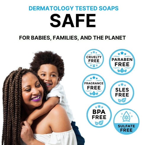 Hypoallergenic Kids Soap Bar 3-Pack - Organic & Gentle Chamomile Body Wash for Children