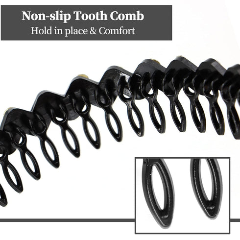 ZOCONE Headbands for Women, 5Pcs Diamond Comb Wave Rhinestone Non Slip Hair Accessories for Girls