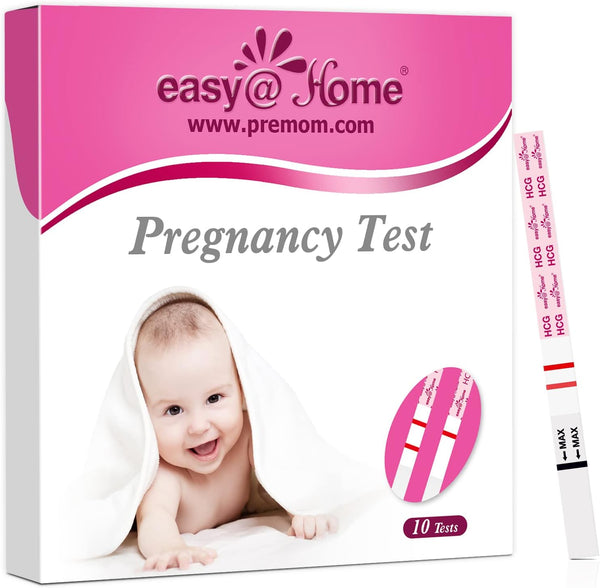 Easy@Home Pregnancy Test Strips Kit: 10 Pack hCG Test Strips for Early Detection Home Pregnancy