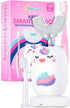 Kids Toothbrushes U Shape, Automatic Toothbrush, Toddler U Shaped, Rechargeable Electric Brush Age 2+, Unicorn