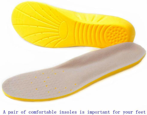 Shoe Insoles, Memory Foam for Excellent Shock Absorption and Cushioning, Comfortable for Men and Women, L