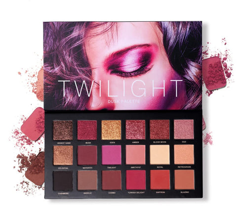 UCANBE Professional 18 Colors Eyeshadow Makeup Palette, 10 Matte + 7 Shimmer + 1 Metallic Glitter, Long Lasting Set
