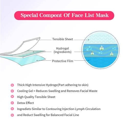 V Shape Face Mask, Firming Double V Line Lifting Mask for Women & Men, 6 Pieces