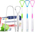Tongue Scraper Cleaner for Adults and Kids, 5 Pack 100% BPA Free Reusable Stainless Steel Tools for Bad Breath