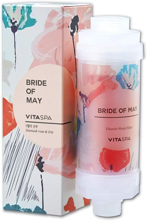 Vitamin C Shower Water Filter (Red), Enhances Skin & Hair, Removes Chlorine & Impurities, Gift Idea