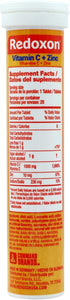 Redoxon Vitamin C + Zinc, Effervescent Tablets, Immune Support, Orange Flavor, 20 Tablets