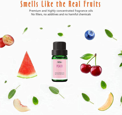 Summer 12 Midsummer Sets Fragrance Oils, MitFlor Bottles Premium Scented Oils for Diffuser, Fruits, Soap, Candle