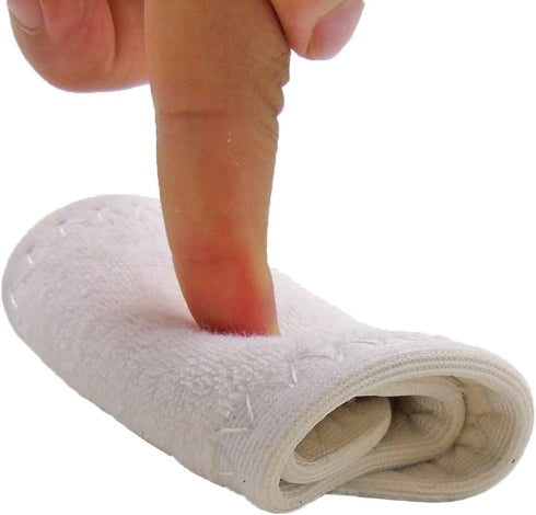 Happystep Cotton Terry Cloth Insoles, Barefoot Shoe Inserts, 2 Pairs of White (Women Size 10)