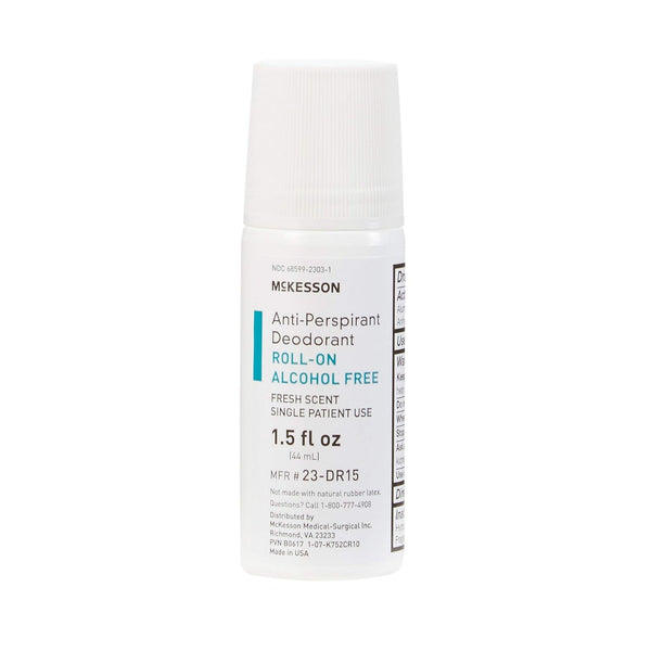 McKesson Antiperspirant Deodorant Roll-On Stick, Mini Travel Size, Alcohol-Free, Fresh Scent, 1.5 fl oz