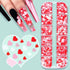 Valentines Nail Glitters, Holographic Heart Nail Glitter Sequins Red White Heart Butterfly Flowers Mixed Design Valentines Day Nail Art Stickers Decals Manicure DIY Nail Decoration(12Girds) by Qdsuh