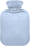 SyXIOP Light Blue hot-Water Bottle with Soft Cover, 2L Warm Water Bottle for