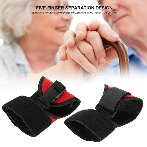 Stroke Recovery Gloves, Black Finger Glove for Rehabilitation Training, Hand Fist Support for Stroke